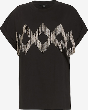 AllSaints Shirt 'ZANIAH' in Zwart: voorkant