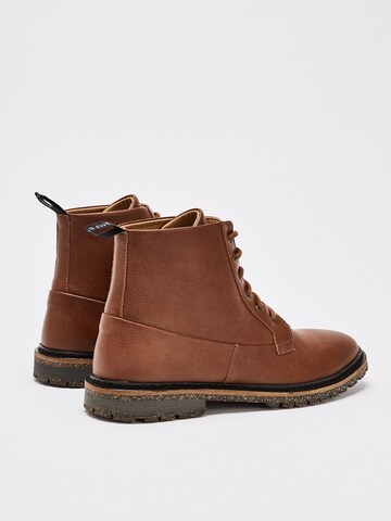 NINE TO FIVE Lace-Up Ankle Boots 'Miru' in Brown