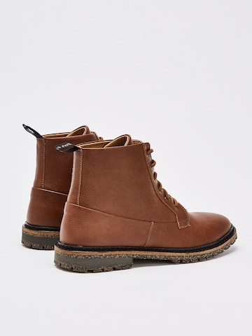 NINE TO FIVE Lace-Up Ankle Boots 'Miru' in Brown