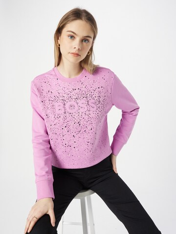 BOSS Orange Sweatshirt 'Ela' in Roze: voorkant