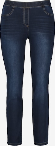 Coupe slim Jeggings SAMOON en bleu : devant