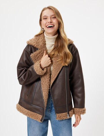 Koton Between-season jacket in Brown: front