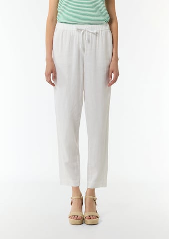 comma casual identity Tapered Παντελόνι σε λευκό: μπροστά