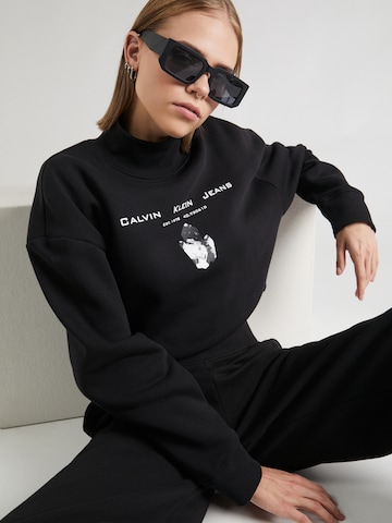 Sweat-shirt 'DIAMOND' Calvin Klein Jeans en noir