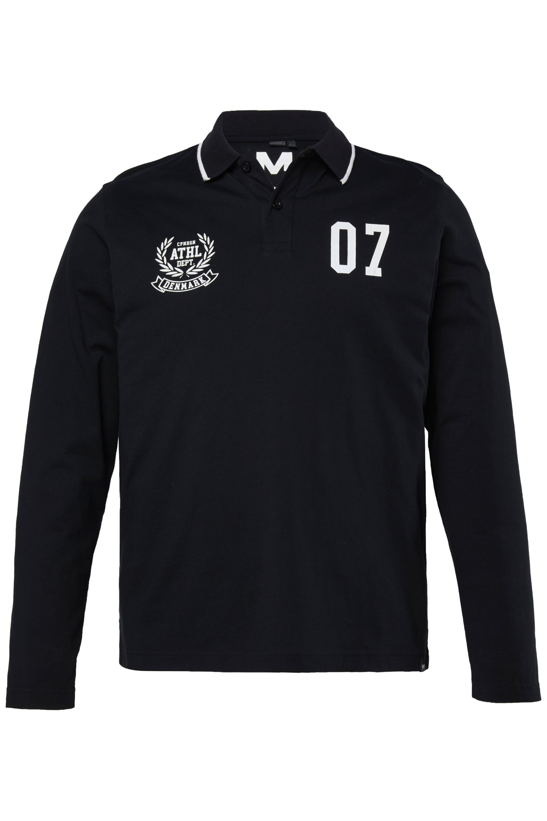 Men Plus Shirt in Black: front