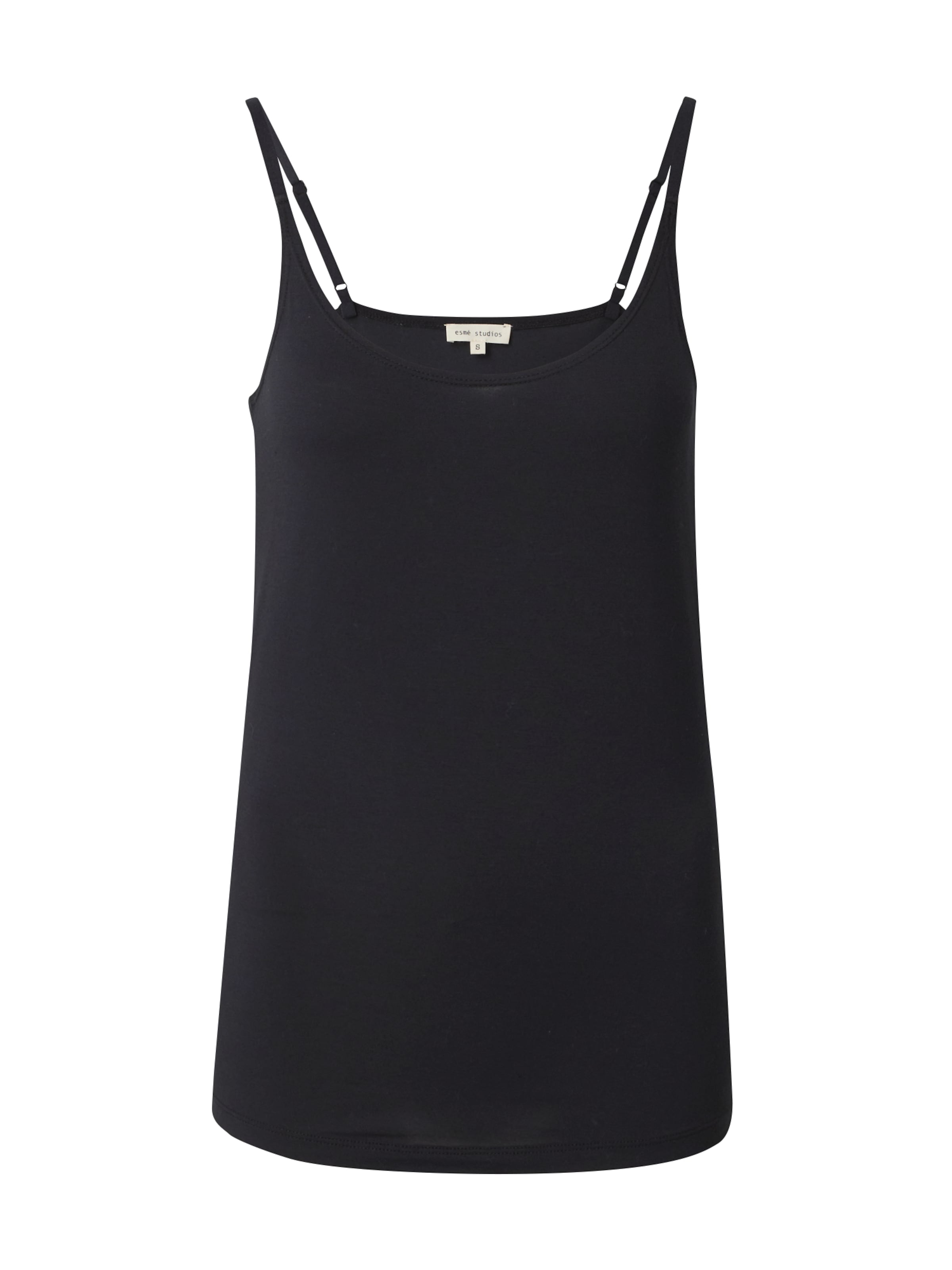 Esmé Studios Top 'Penelope' - Čierna: predná strana