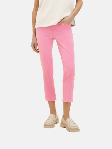 Coupe slim Jean 'Alexa' TOM TAILOR en rose : devant