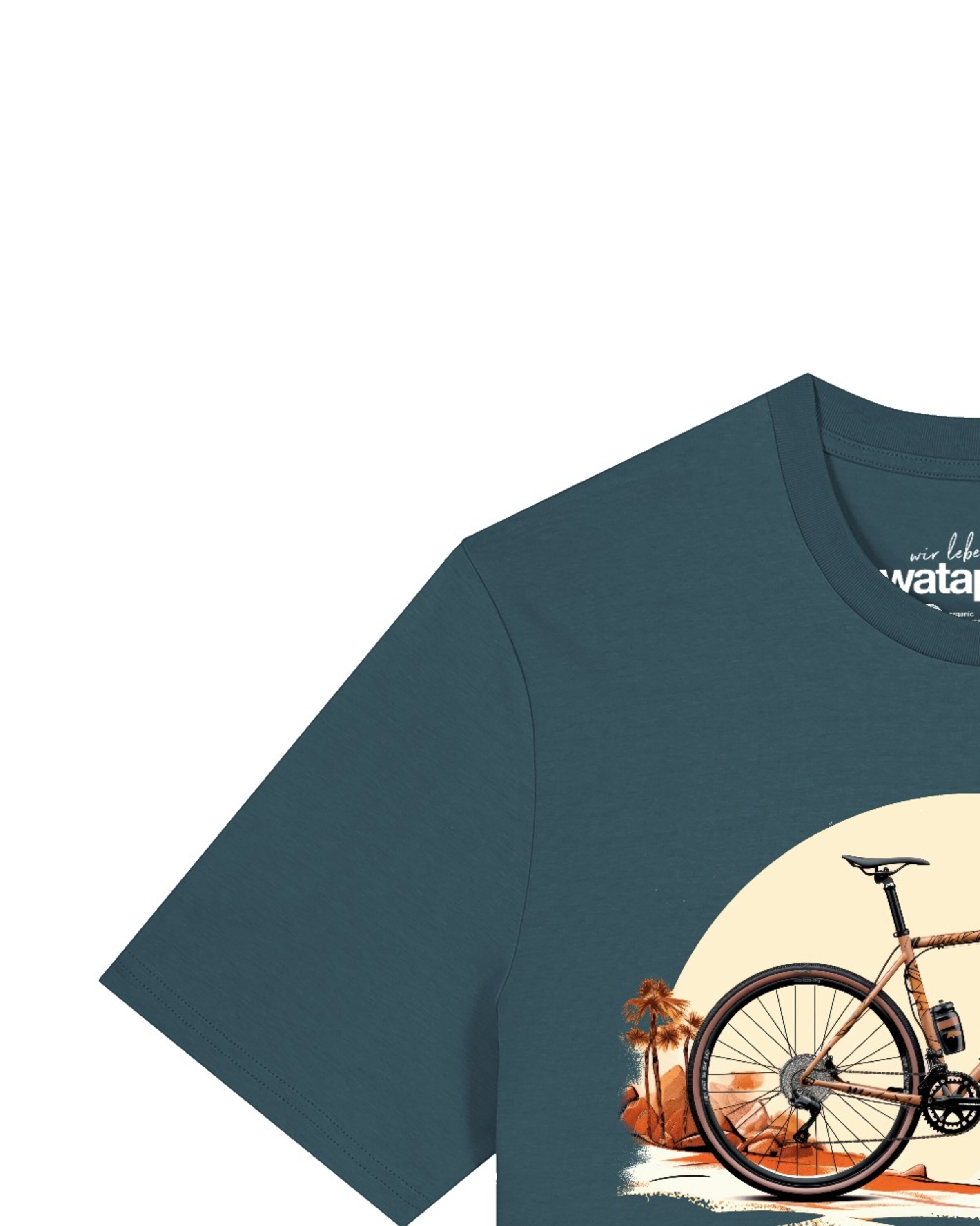 T-Shirt 'Gravelbike' Watapparel en vert
