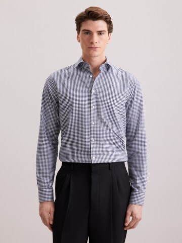 Coupe regular Chemise business 'Schwarze Rose' SEIDENSTICKER en bleu : devant