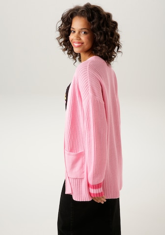 Aniston CASUAL Knit Cardigan in Pink