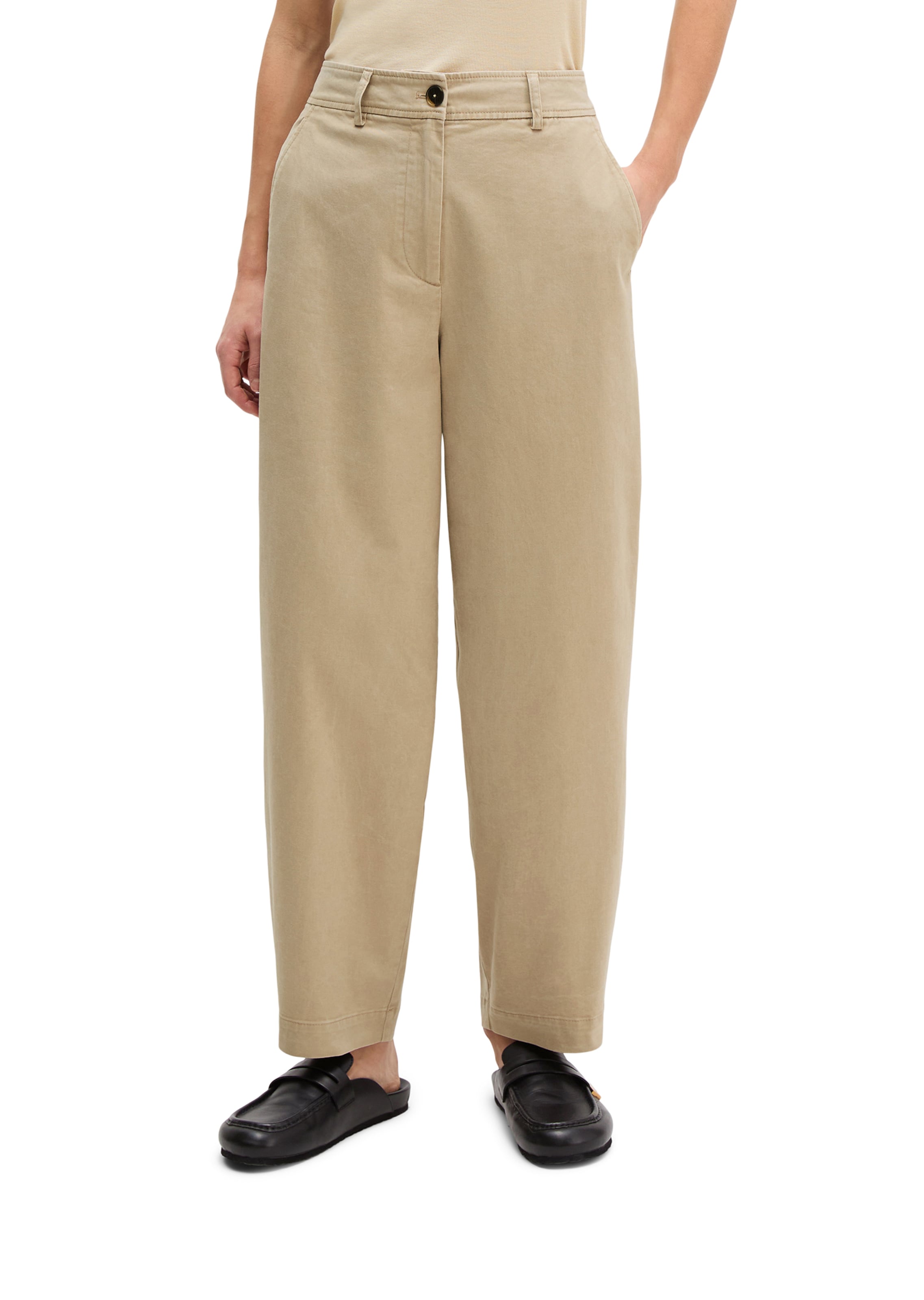 Marc O'Polo Barrel Hose in Beige: Vorderseite