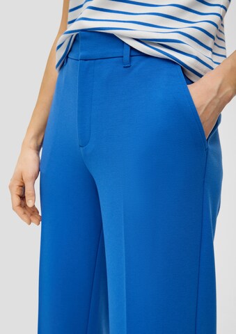 Wide Leg Pantalon à plis s.Oliver en bleu