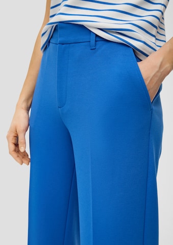 s.Oliver Wide leg Trousers with creases in Blue