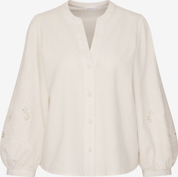 Chemisier 'Schwarze Rose' SEIDENSTICKER en beige : devant