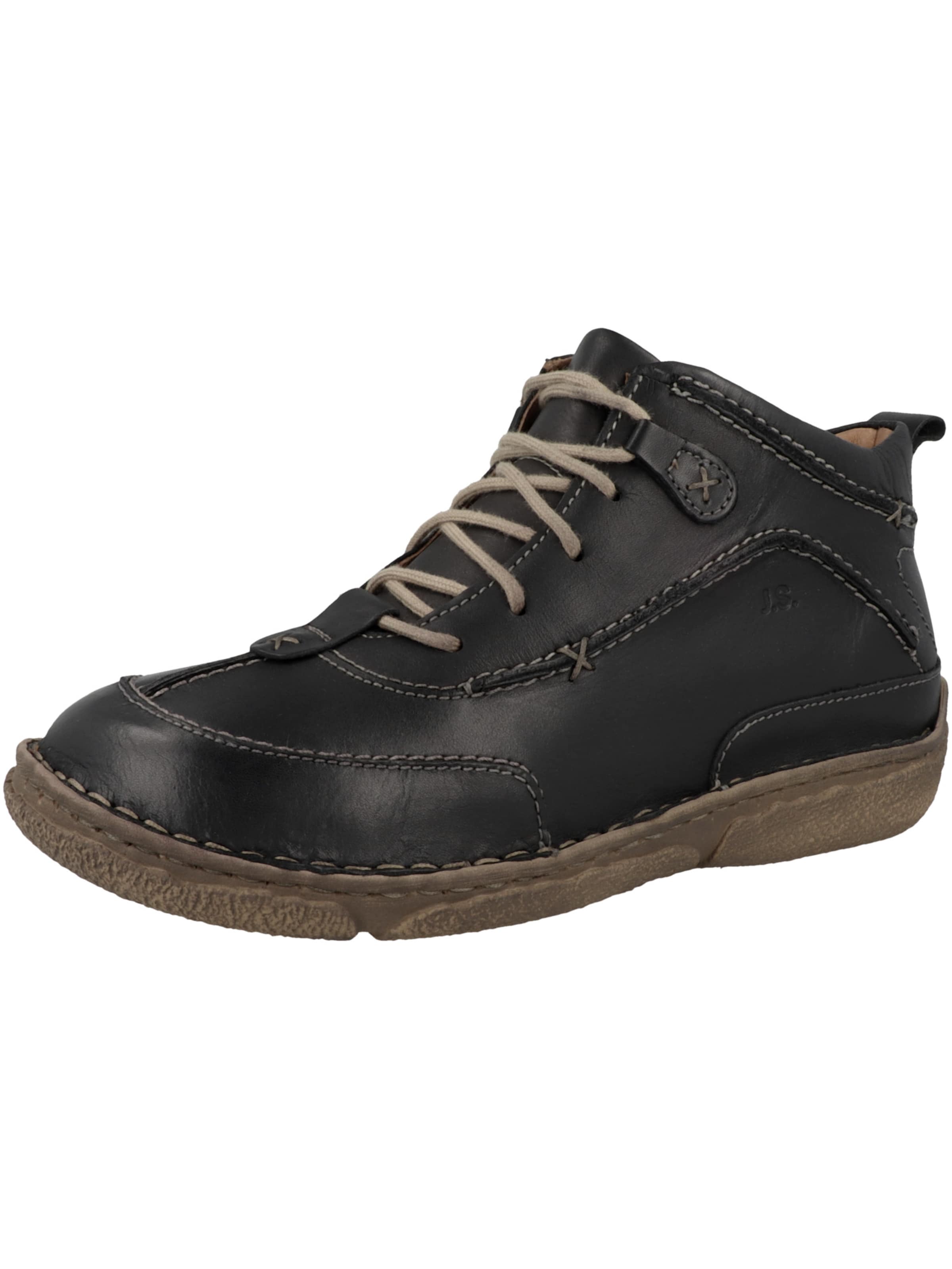 JOSEF SEIBEL Schnürstiefelette 'Neele' in Schwarz: Vorderseite