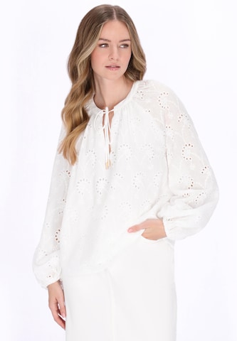 DreiMaster Vintage Blouse in White: front