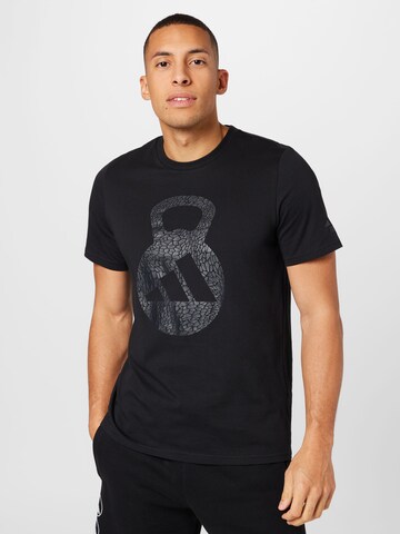 T-Shirt fonctionnel ADIDAS PERFORMANCE en noir : devant