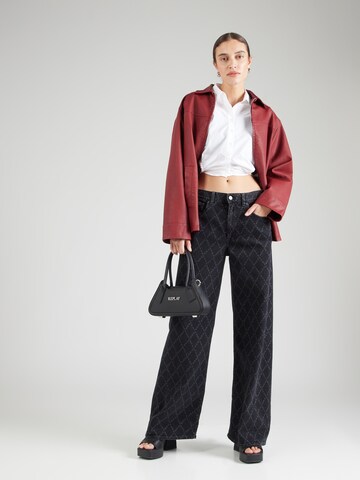 REPLAY Wide Leg Jeans 'AMELYE' in Schwarz