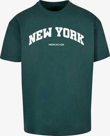 Merchcode Shirt 'New York' in Groen: voorkant