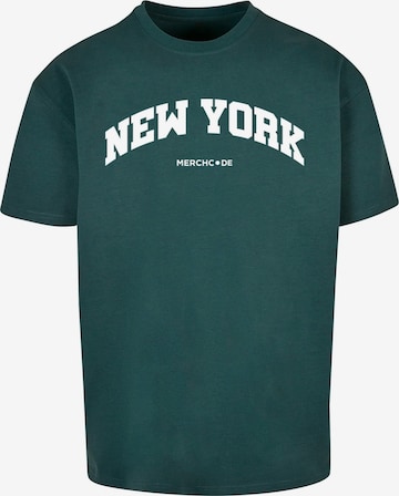 Merchcode T-Shirt 'New York' in Grün: predná strana