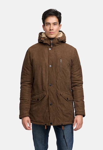 Veste d’hiver 'Ledley' INDICODE JEANS en marron : devant