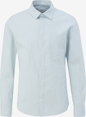 s.Oliver Slim fit Button Up Shirt in Blue: front