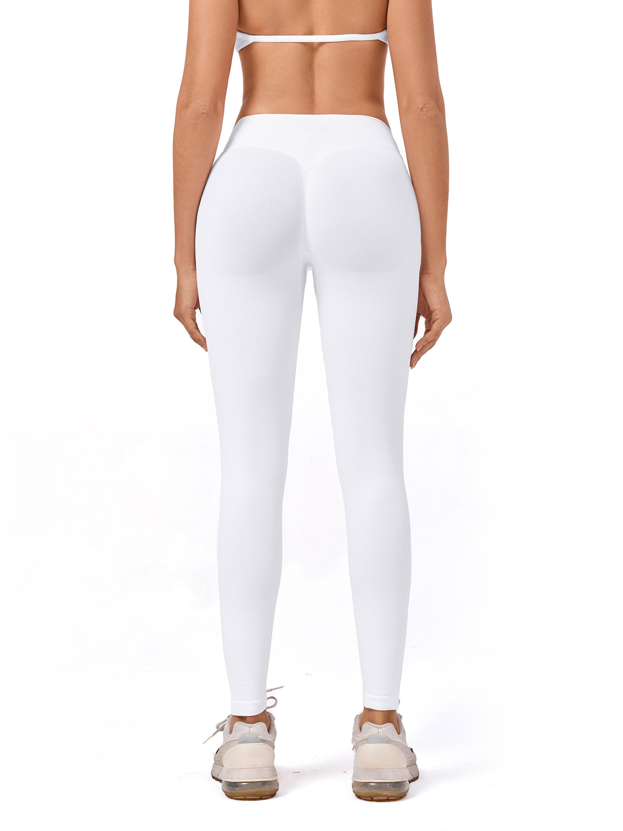 Coupe slim Leggings 'FLEX' YEAZ en blanc