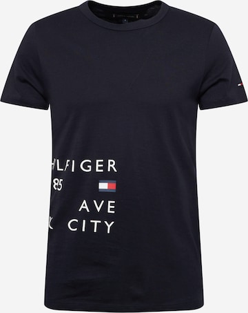 TOMMY HILFIGER T-Shirt 'Off Placement' in Blau: predná strana