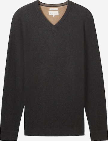 TOM TAILOR Sweater in Black: front