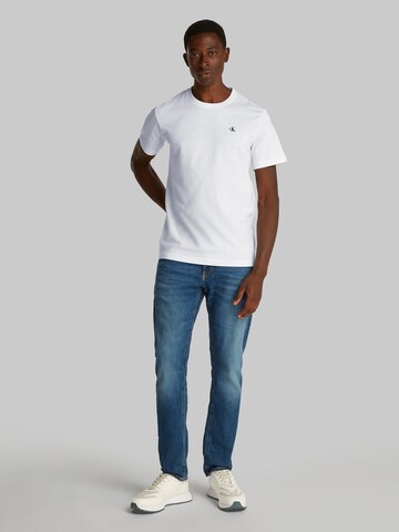 balta Calvin Klein Jeans Marškinėliai