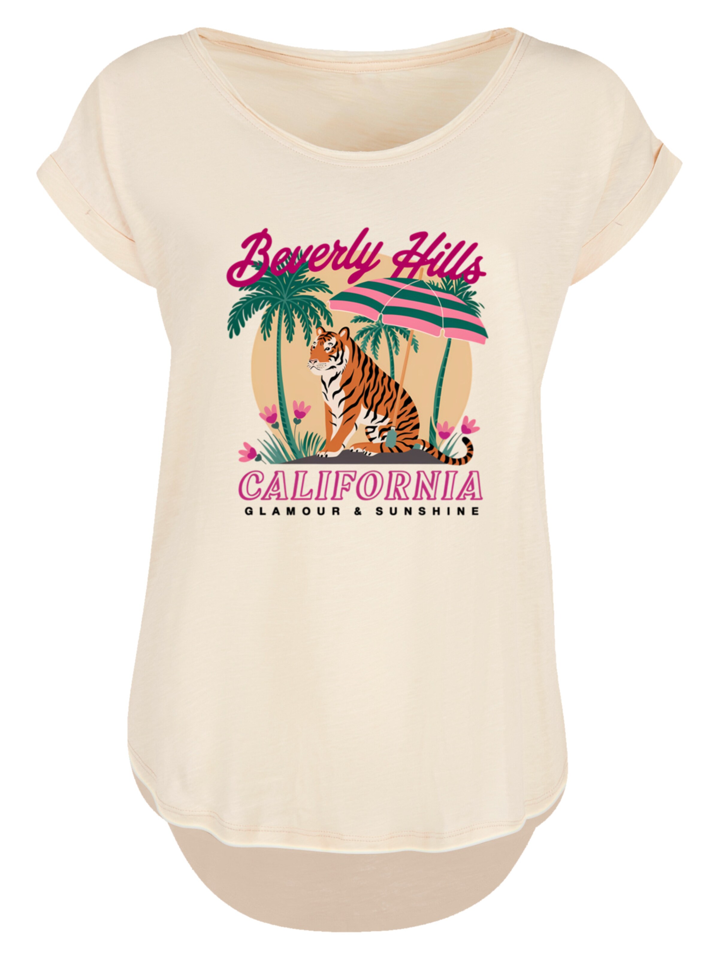 F4NT4STIC Shirt 'Beverly Hills California Glamour Summer' in Beige: voorkant
