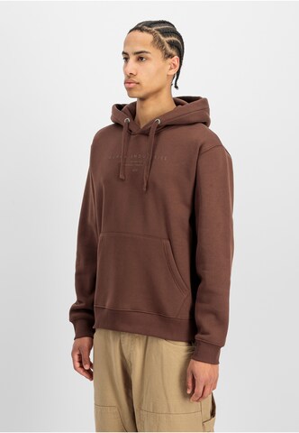 ALPHA INDUSTRIES - Sudadera 'Dtm' en marrón: frente