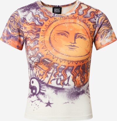 BDG Urban Outfitters T-Shirt 'BIG SUN' in aubergine / orange / weiß, Produktansicht