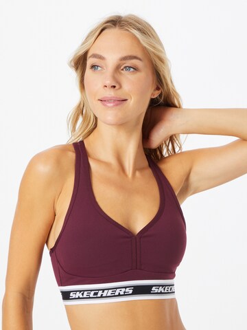 Bustino Reggiseno sportivo di SKECHERS in rosso: frontale