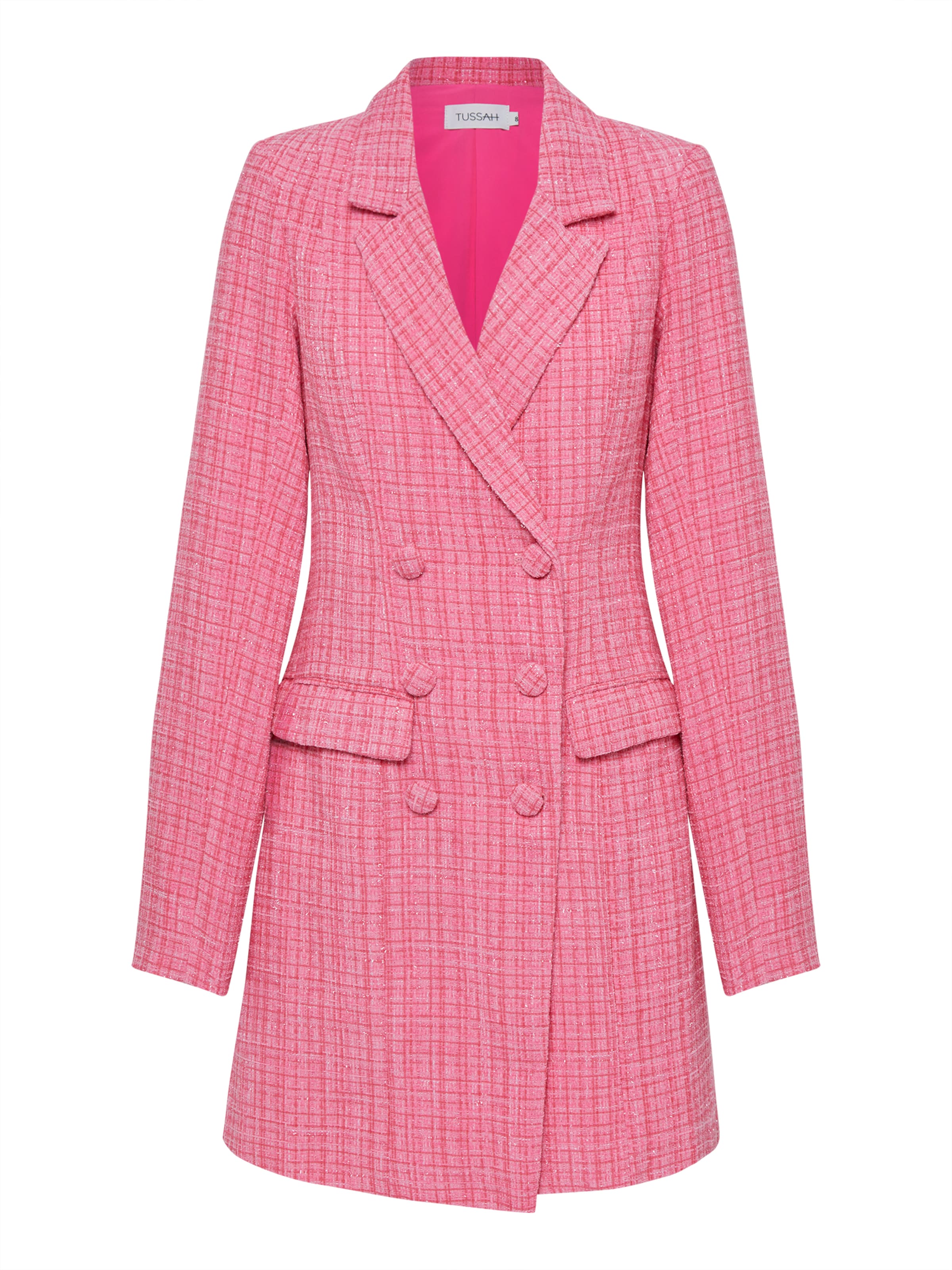 Robe 'ELLE ' Tussah en rose : devant