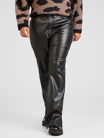 Vero Moda Curve Regular Broek 'SELMA' in Zwart: voorkant