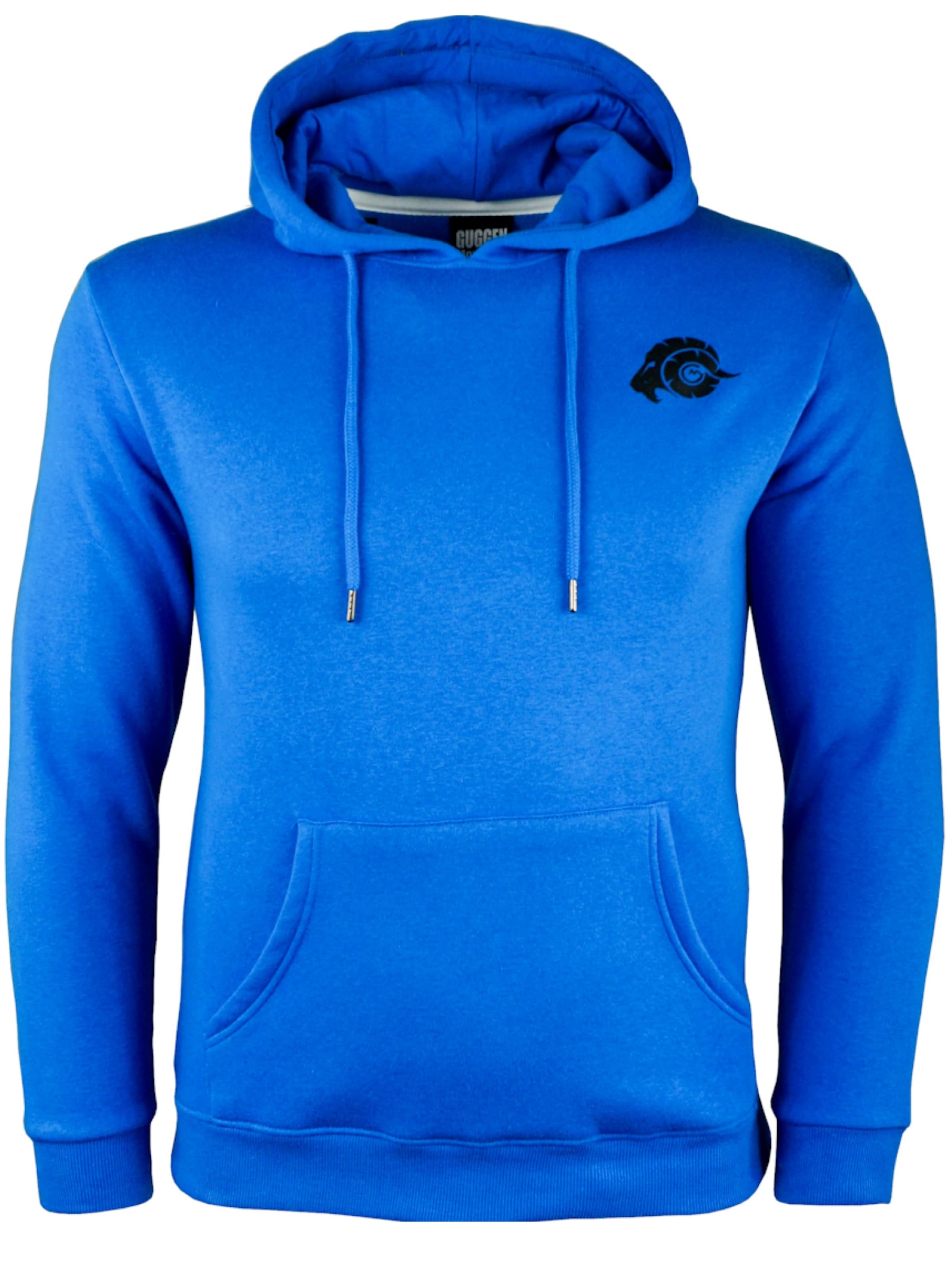 Guggen Mountain Sweatshirt 'Kapuzenpullover H02 Fleece Hoodie' in Blue: front