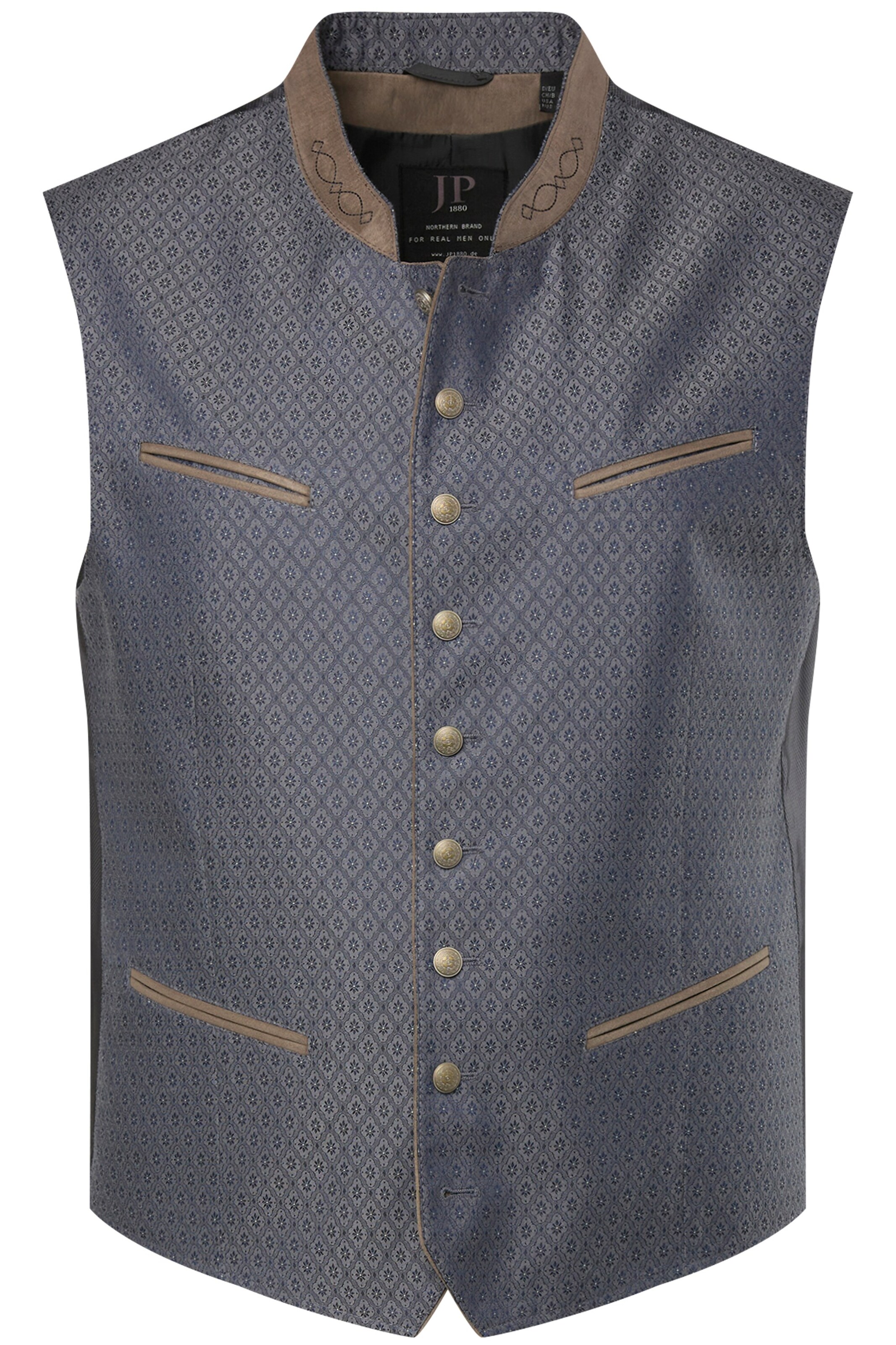 JP1880 Weste in Blau: Vorderseite