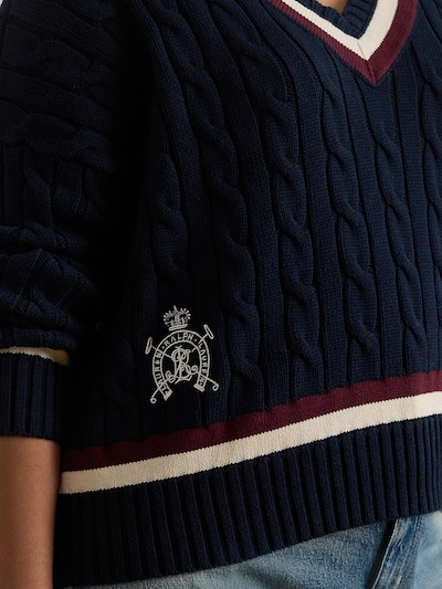 Lauren Ralph Lauren Plus Svetr - námořnická modř / bordó / bílá, Produkt