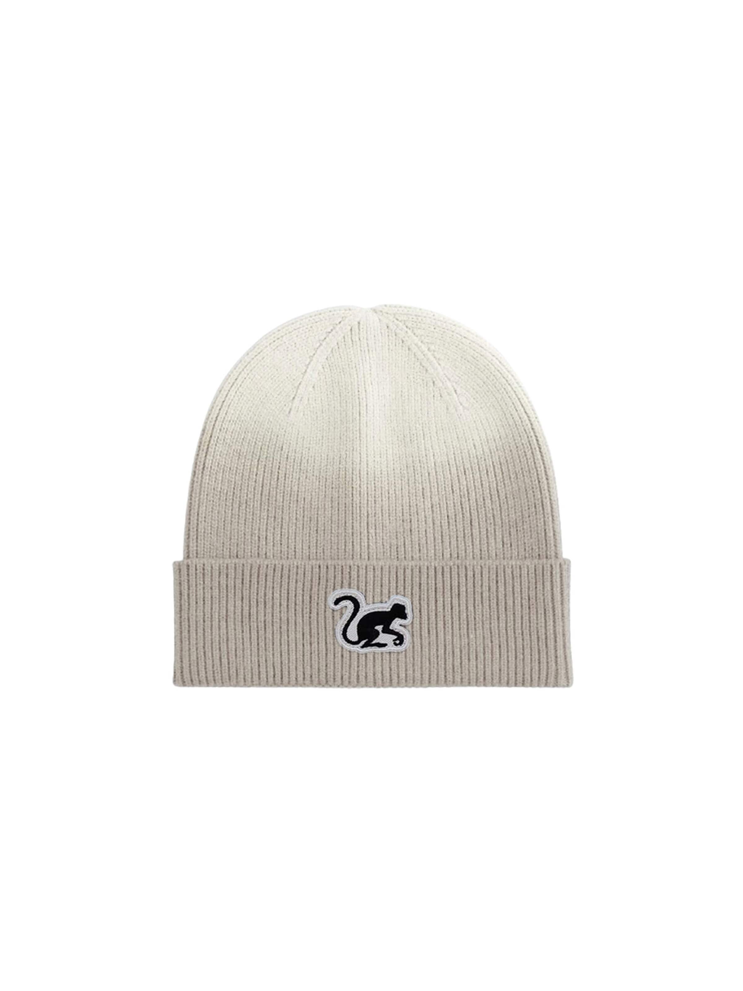 Bonnet Surf Monkey en beige : devant