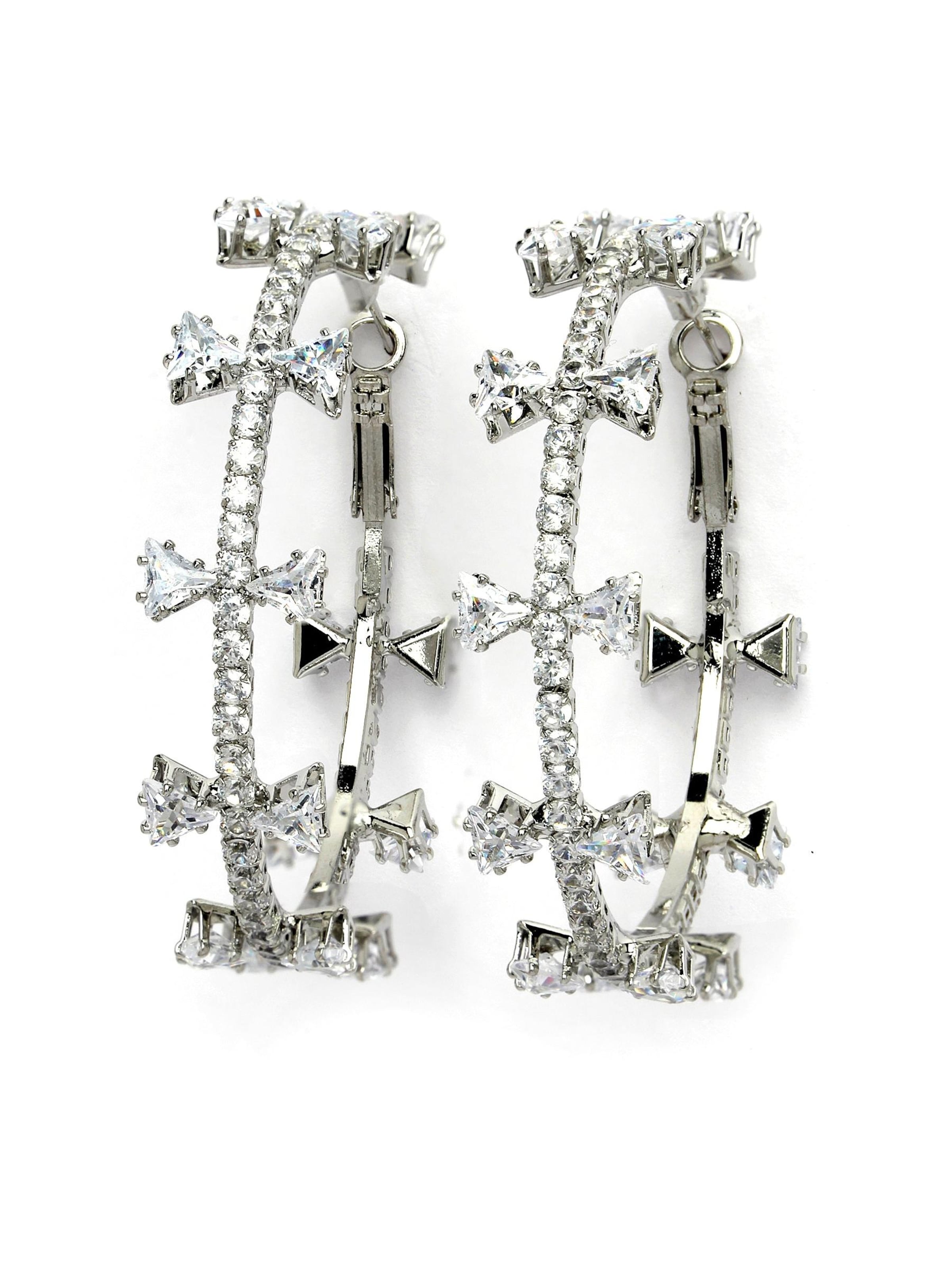 Boucles d'oreilles 'Vesna' AVANT-GARDE PARIS en argent : devant