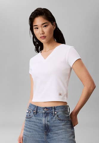 Calvin Klein Jeans Tričko – bílá: přední strana