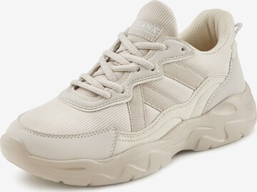 LASCANA Låg sneaker i beige: framsida