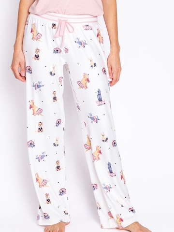 PJ Salvage Pajama Pants ' Let's Dance ' in White: front