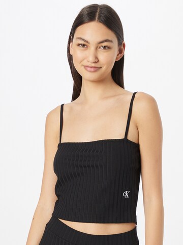 Calvin Klein Jeans - Top en negro: frente