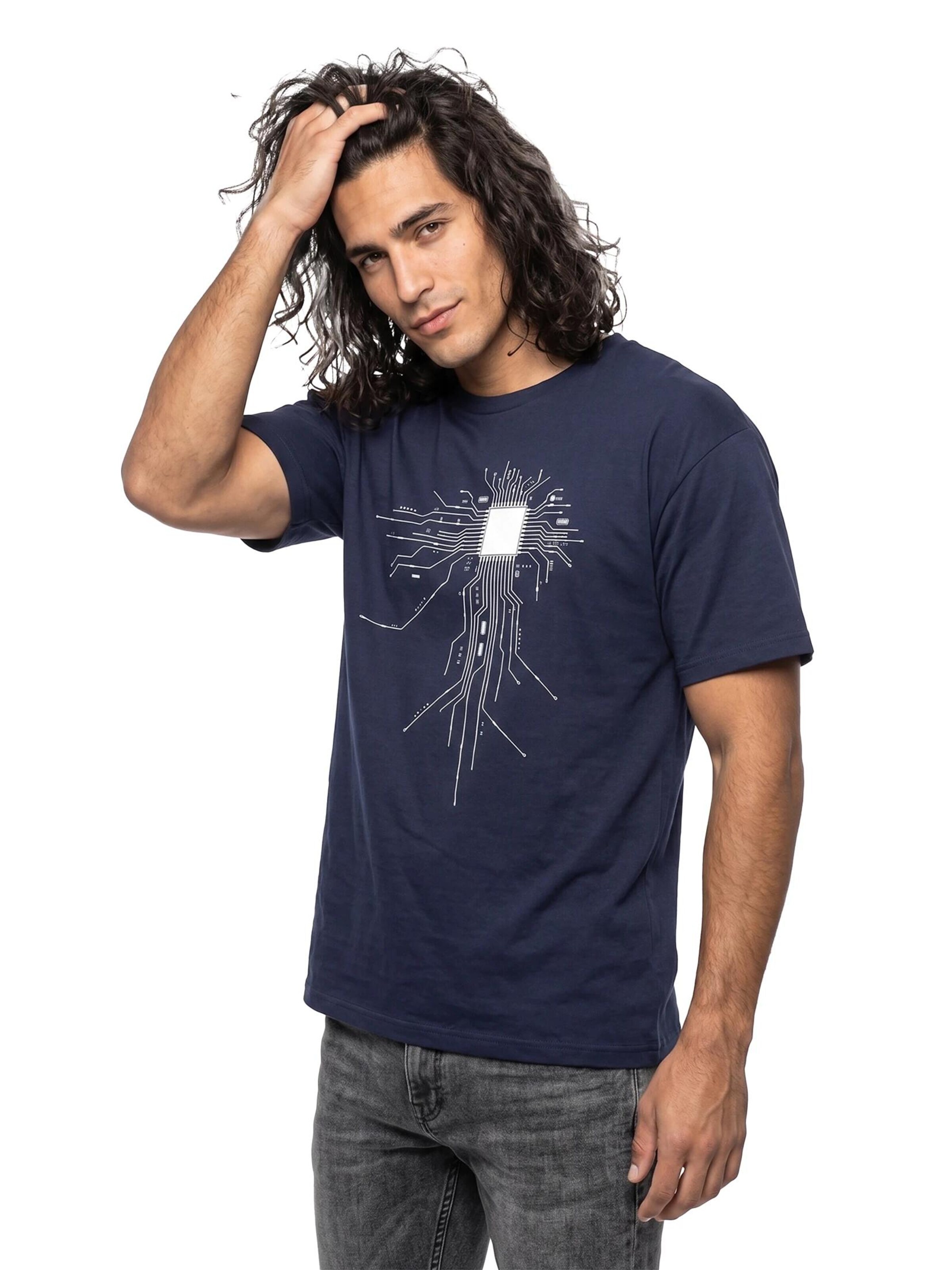 MAKAYA Shirt 'CPU' in Blue