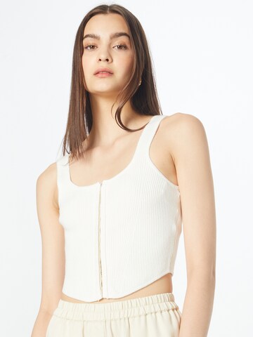 Top in maglia di Abercrombie & Fitch in beige: frontale
