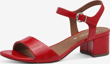 Tamaris Strap sandal in Red: front