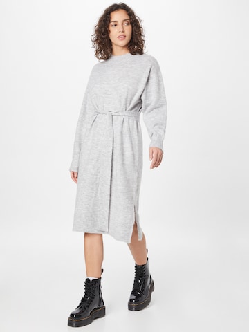 SISTERS POINT Knitted dress 'LUI-B.DR' in Grey: front