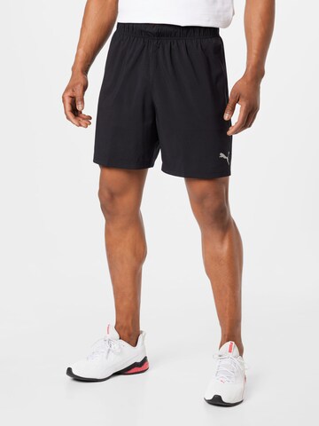 PUMA Regular Workout Pants 'Favourite' in Black: front
